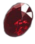 Red oval cut diamonds from ashes Photo of a sparkling bright red oval cut diamond, made from ashes or hair