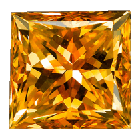 Orange-Yellow diamond made from cremated ashes image
