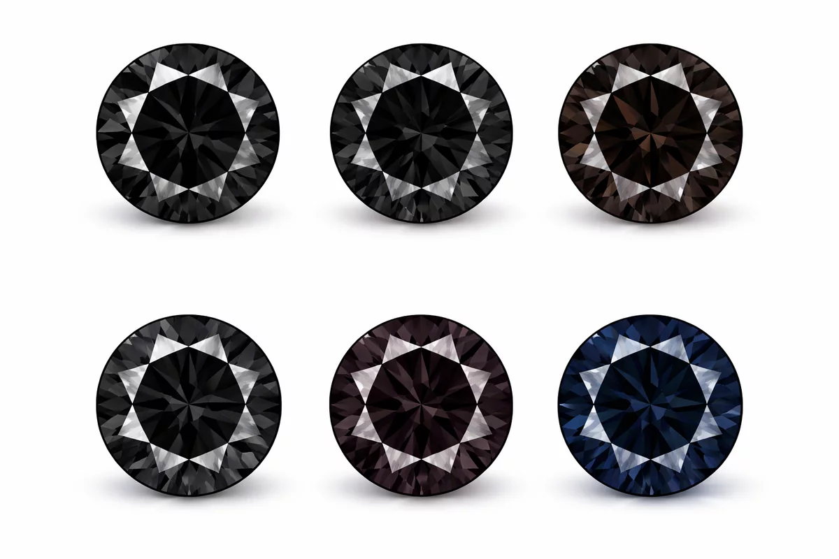 Examples of the Heart In Diamond black diamond appearance