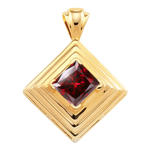 Aura princess-cut diamond pendant