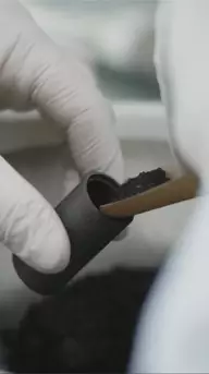 Extracción de carbono en laboratorio