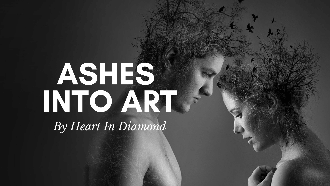 artwork made from cremated ashes