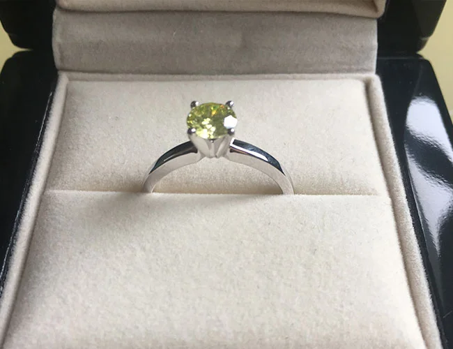 Memorial diamond jewellery shown with the review by Angela, New Zealand